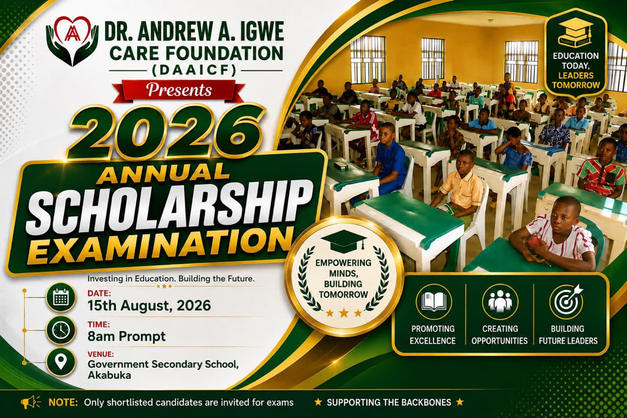 DAAICF Invites Qualified Candidates for the 2026 Annual Scholarship Examination