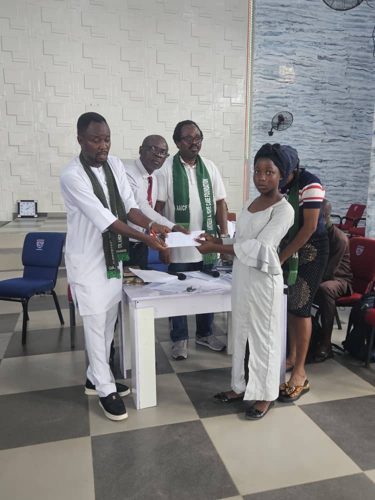DR. ANDREW A. IGWE CARE FOUNDATION PAYS ANNUAL SCHOLARSHIP AS DR. IGWE ADVISES STUDENTS TO SHUN CULTISM