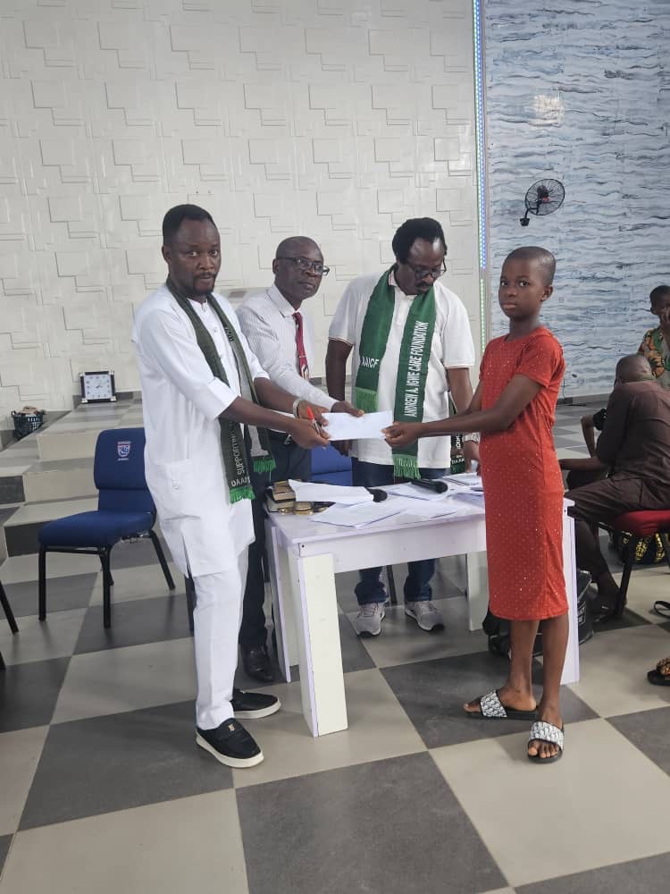 DR. ANDREW A. IGWE CARE FOUNDATION PAYS ANNUAL SCHOLARSHIP AS DR. IGWE ADVISES STUDENTS TO SHUN CULTISM