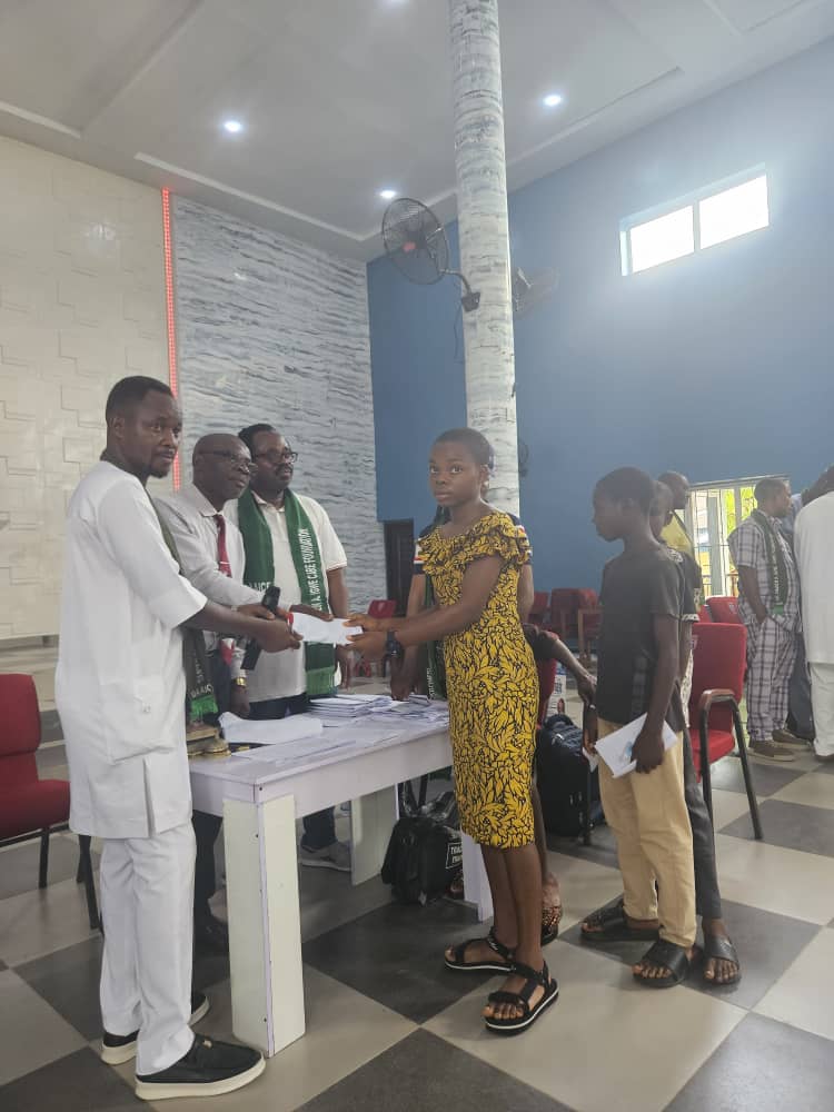 DR. ANDREW A. IGWE CARE FOUNDATION PAYS ANNUAL SCHOLARSHIP AS DR. IGWE ADVISES STUDENTS TO SHUN CULTISM
